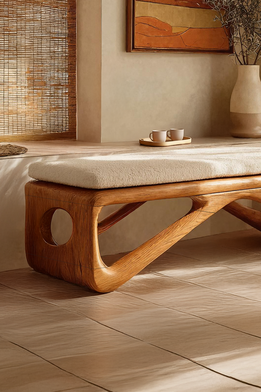 Farmhouse Wooden Bench For Cozy Bedroom Corners