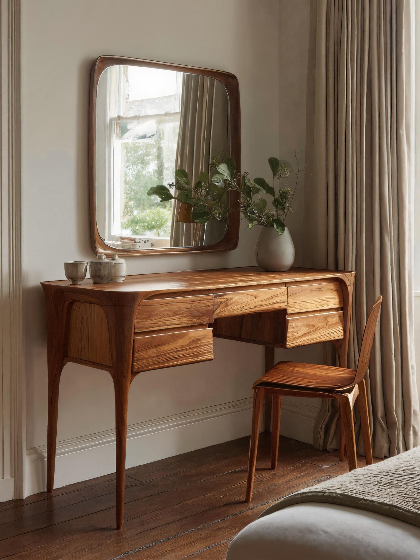 Handmade Vanity Desk With Drawers For Bedroom