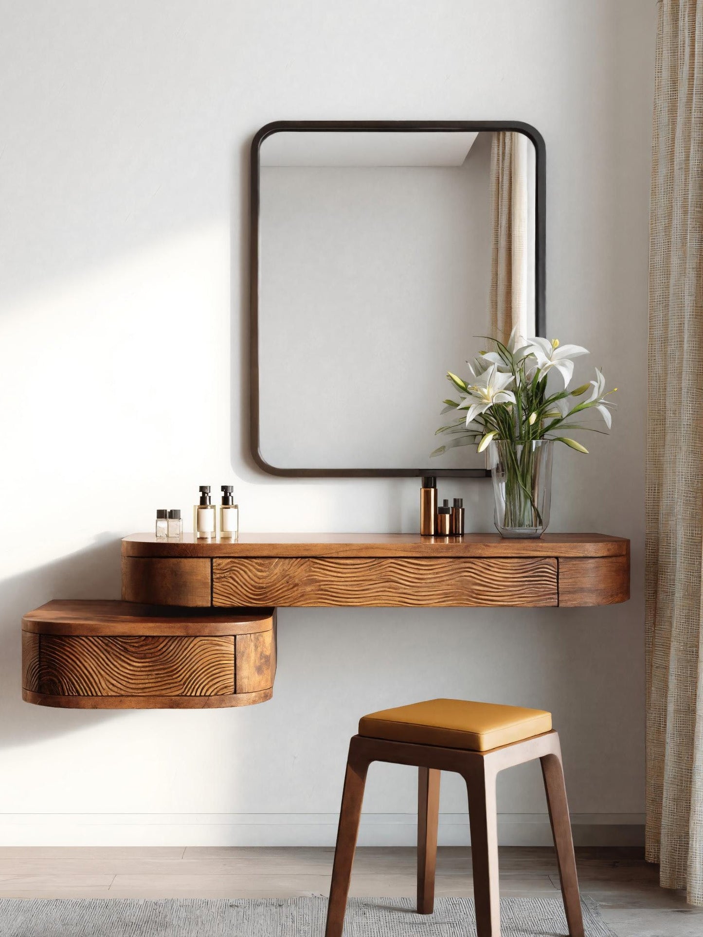 Modern Floating Vanity Table For Bedroom