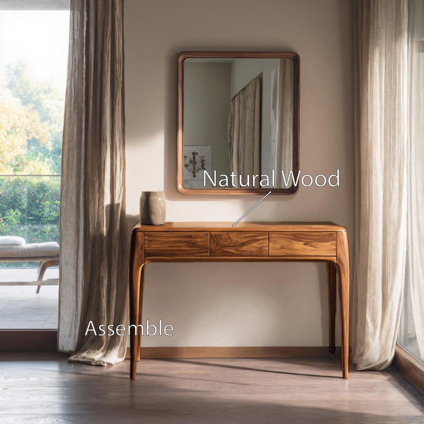 Minimalist Vanity Table With Drawers For Bedroom