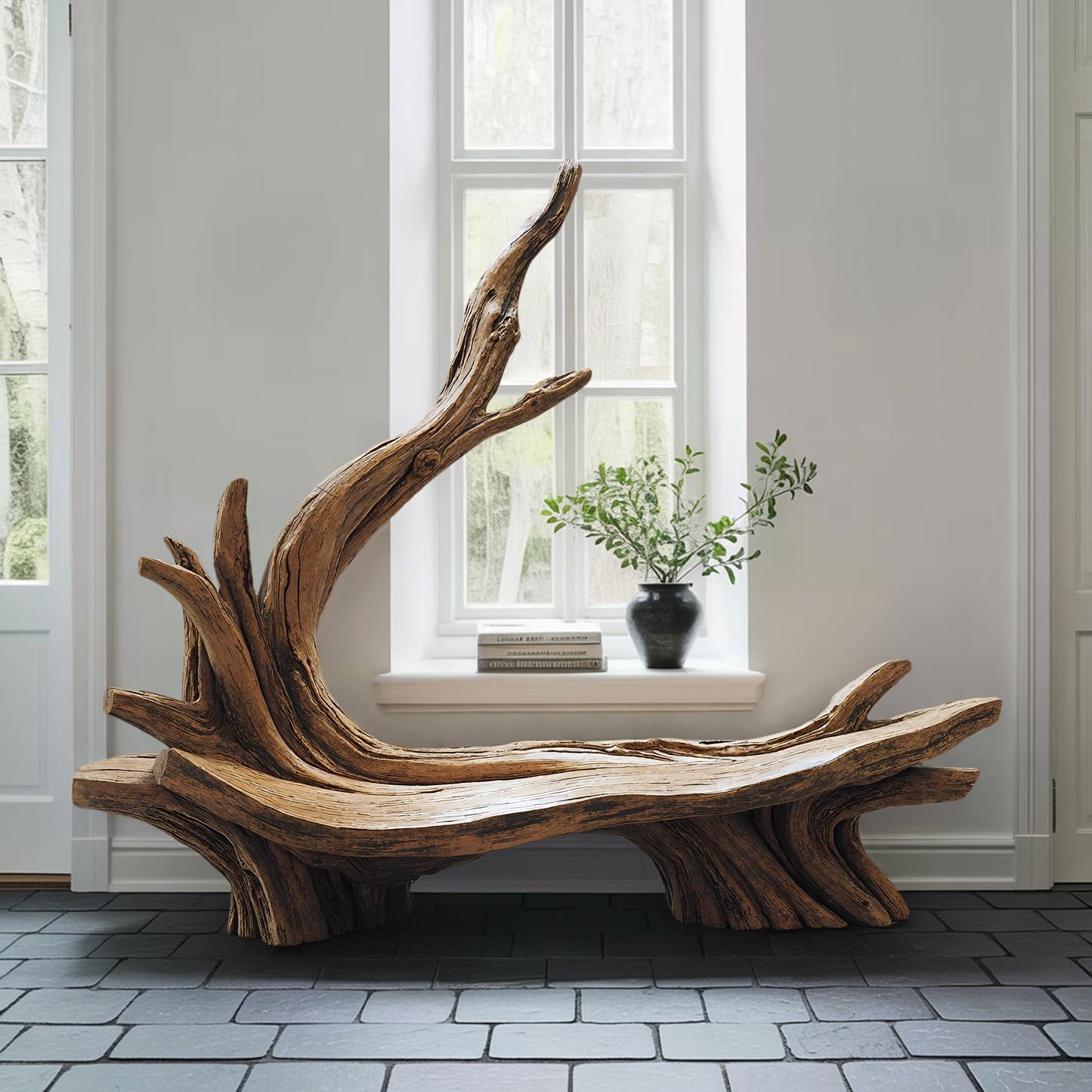 Handcrafted Live Edge Bench For Artistic Patio Designs