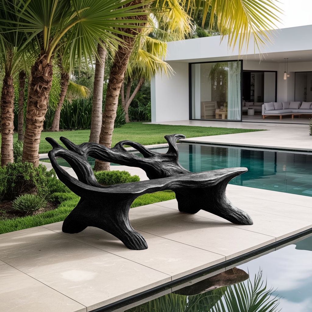 Farmhouse Branch Bench For Comfortable Living Room Seating