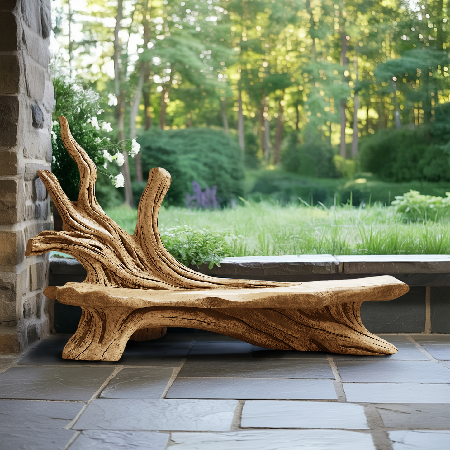 Farmhouse Branch Bench Outdoor Decor For Charming Backyards