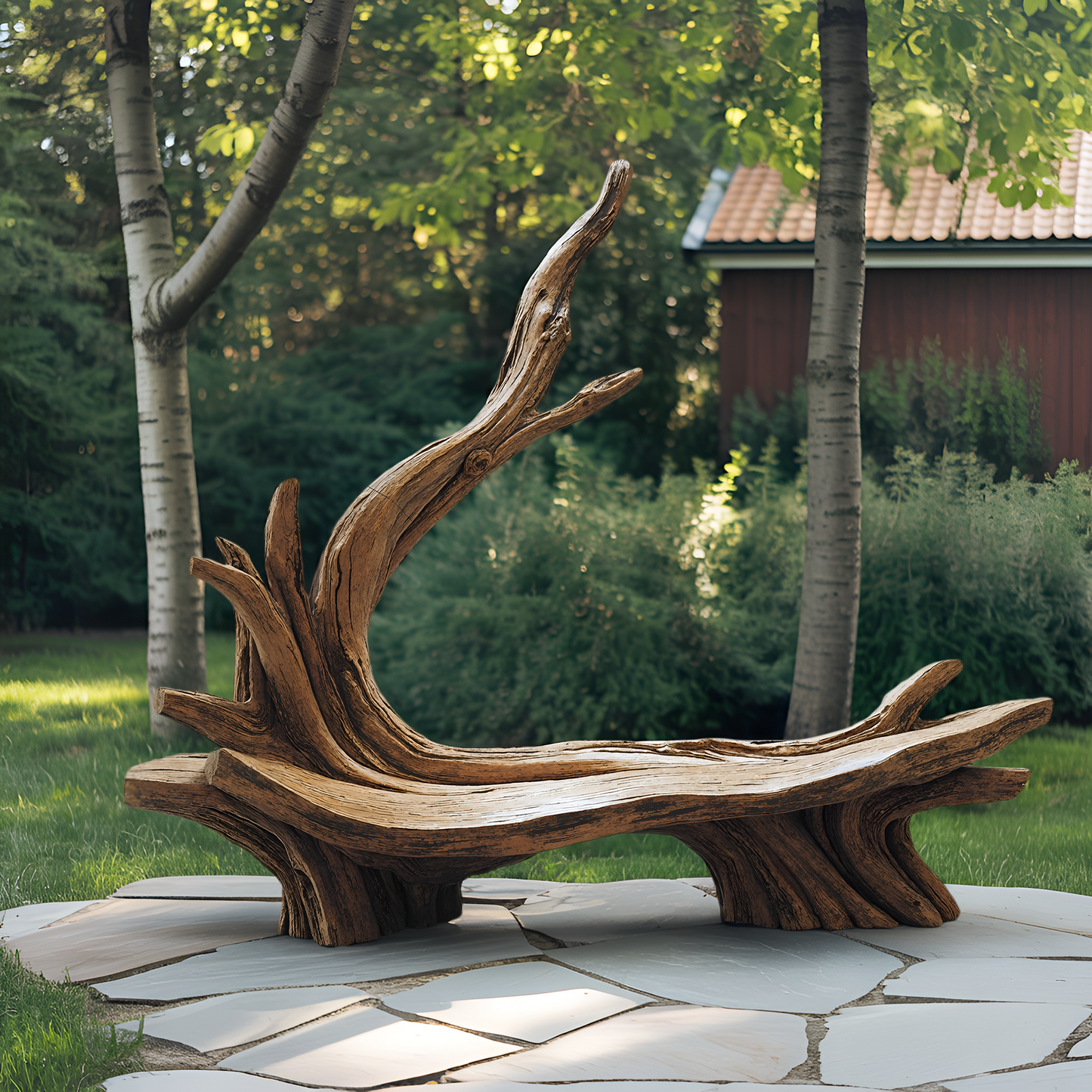 Handcrafted Live Edge Bench For Artistic Patio Designs