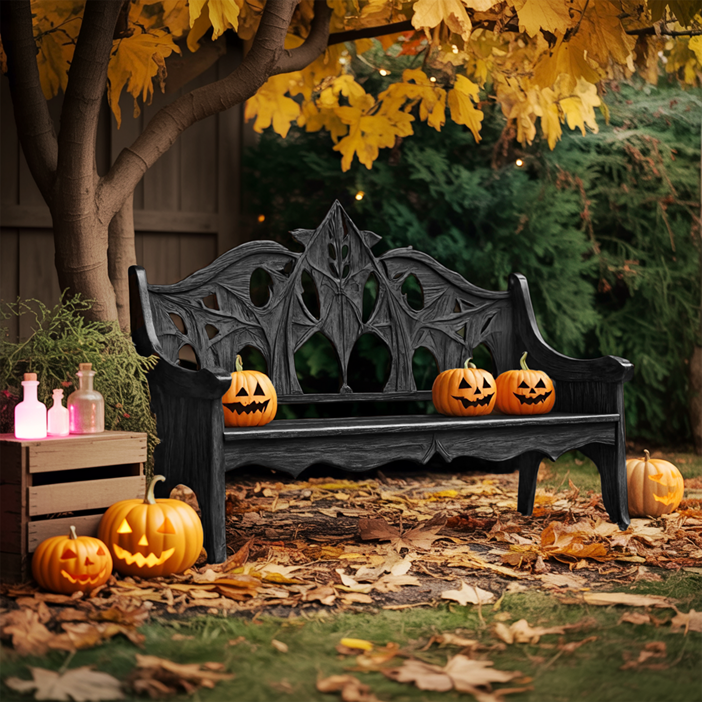 Mid Century Halloween Patio Chair For Spooky Outdoor Design