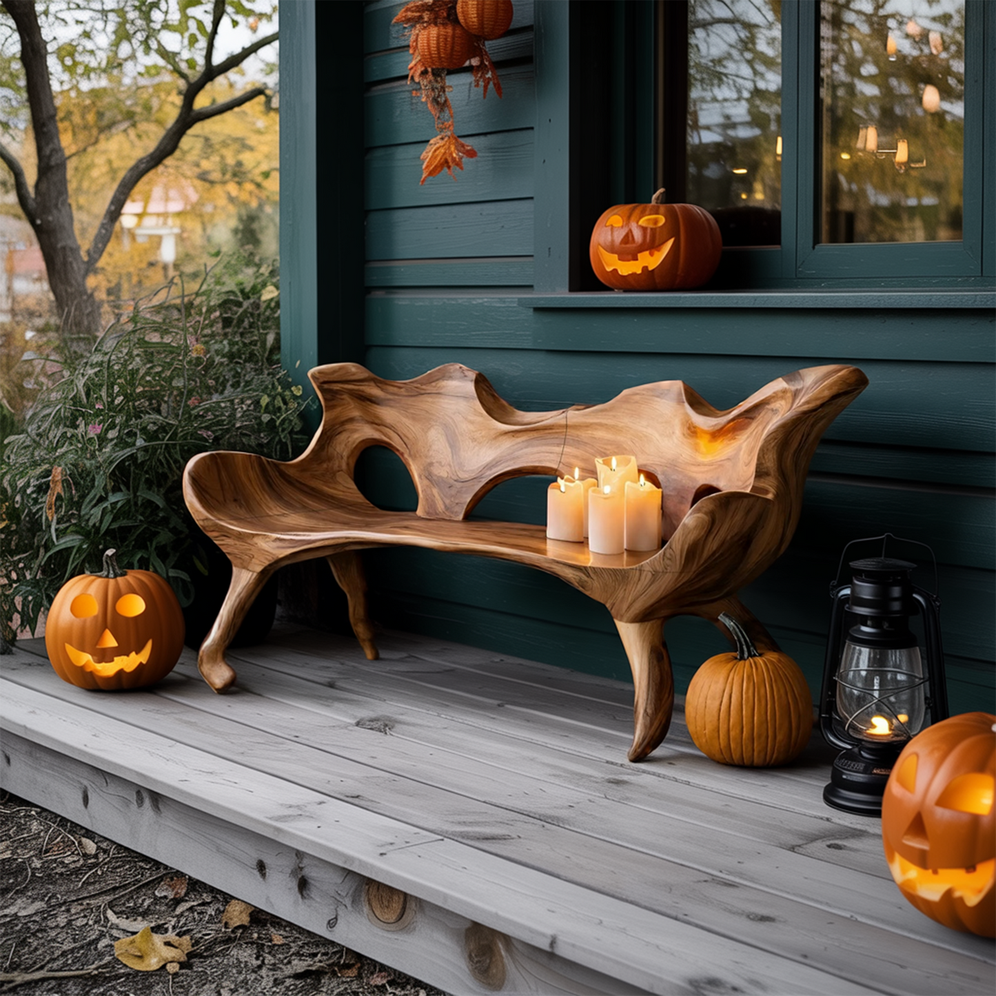 Farmhouse Wooden Bench For Living Room Rustic Furniture Decor