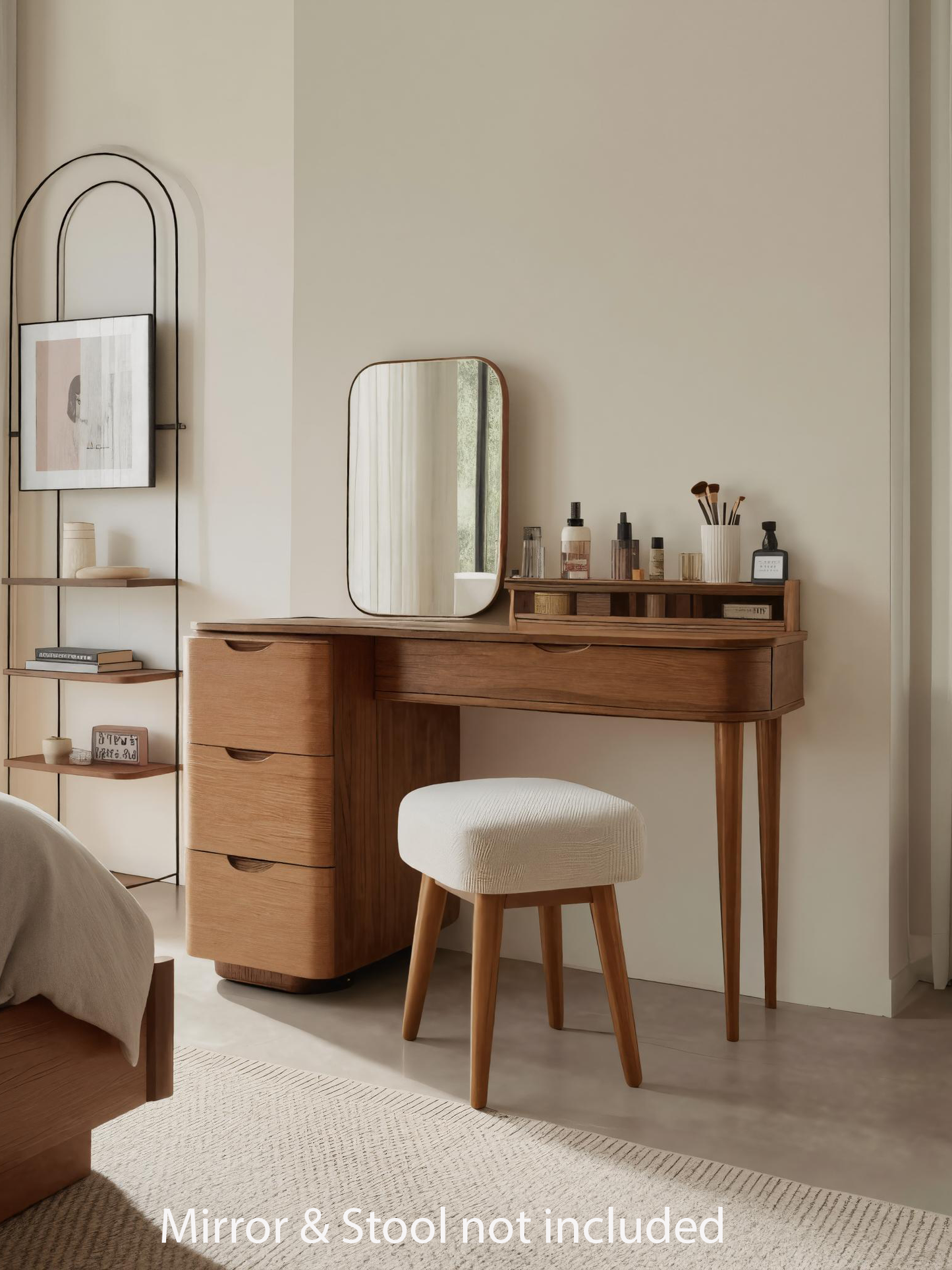 Elegant Vanity Table With Storage Drawers For Bedroom