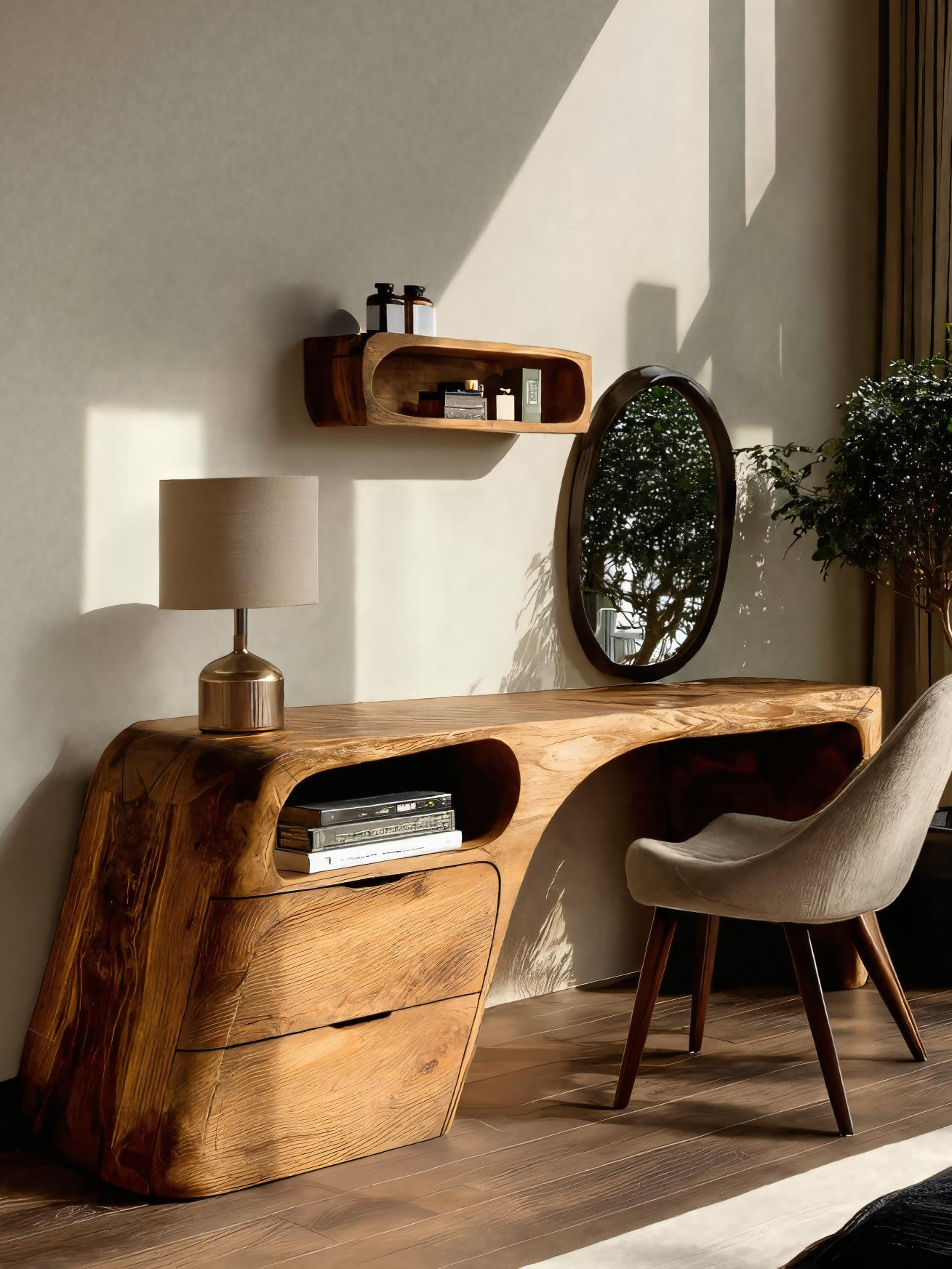 Modern Vanity Table With Storage Drawers For Bedroom
