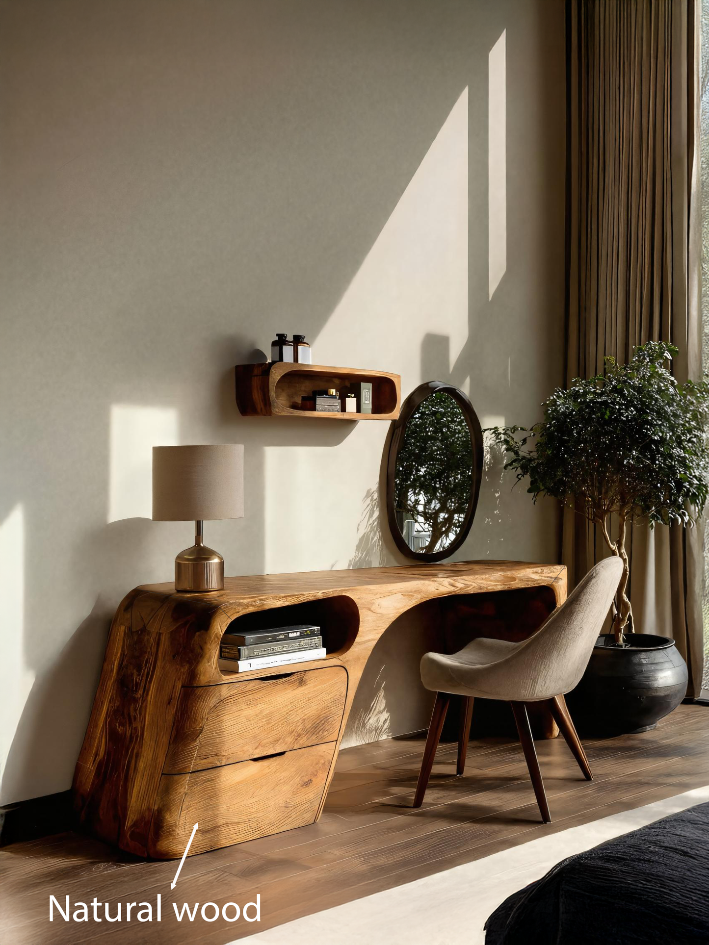 Modern Vanity Table With Storage Drawers For Bedroom