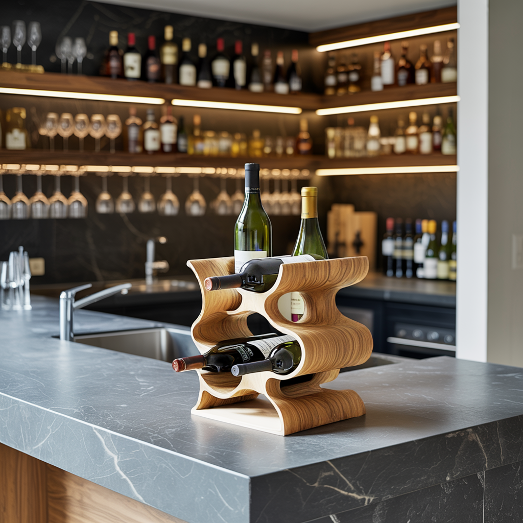 Farmhouse Wine Stand For Furniture Accent Feature