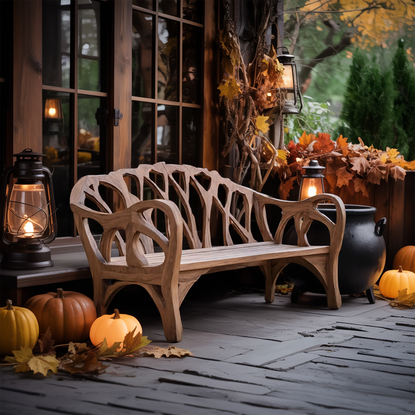 Handcrafted Halloween Patio Chair For Festive Outdoor Halloween Decor