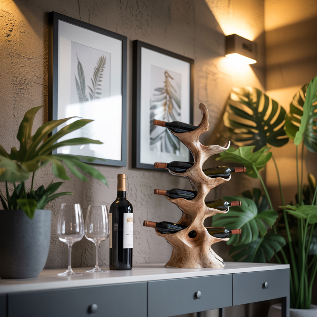 Handcrafted Wine Rack For Furniture Wine Display Unit