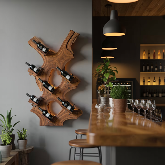 Rustic Wine Stand For Living Room Wood Wine Storage