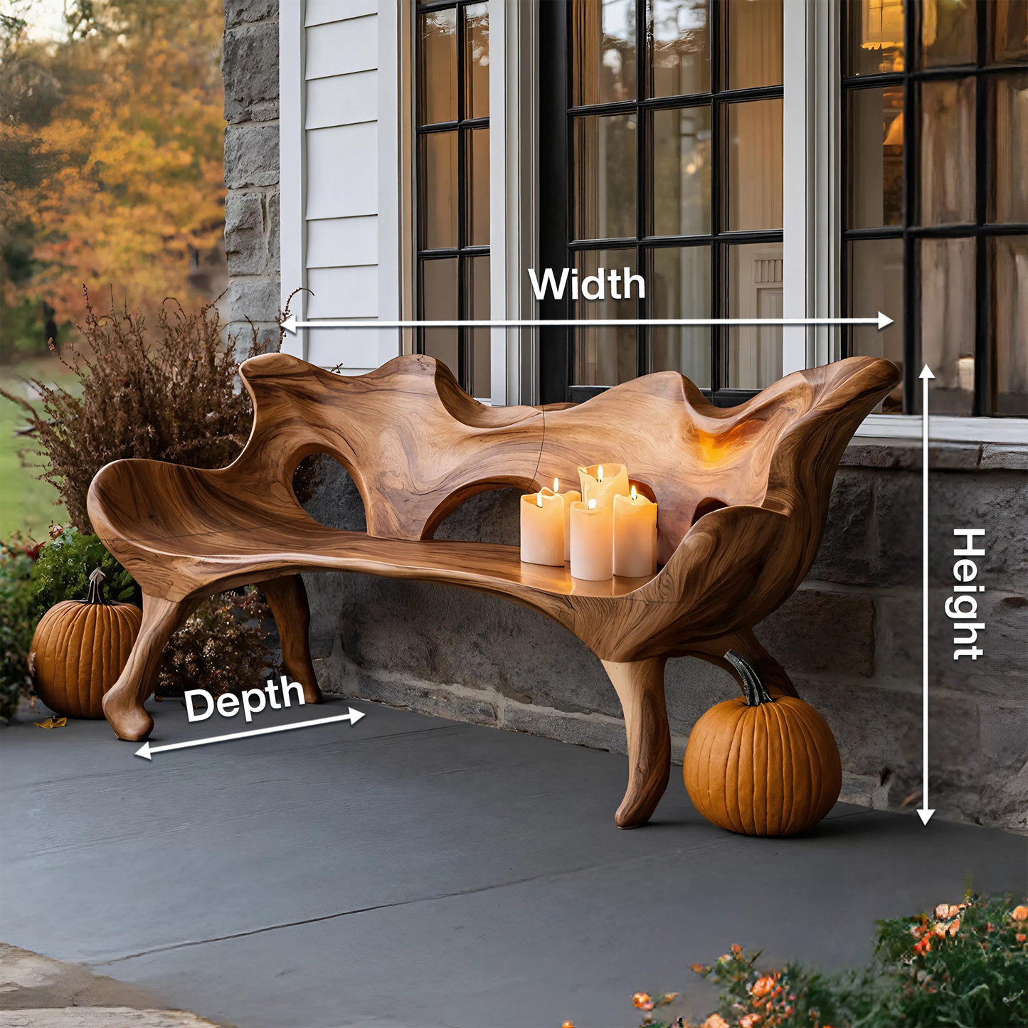 Farmhouse Wooden Bench For Living Room Rustic Furniture Decor