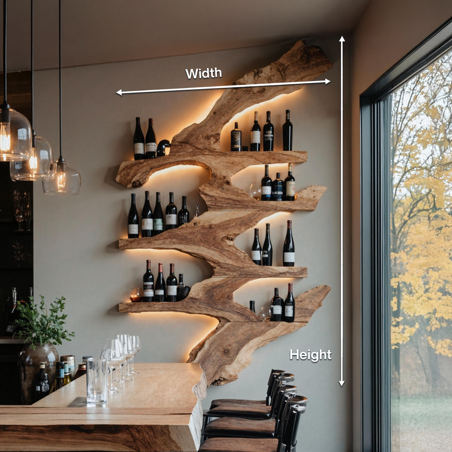 Handcrafted Wine Stand For Kitchen Wine Bottle Rack