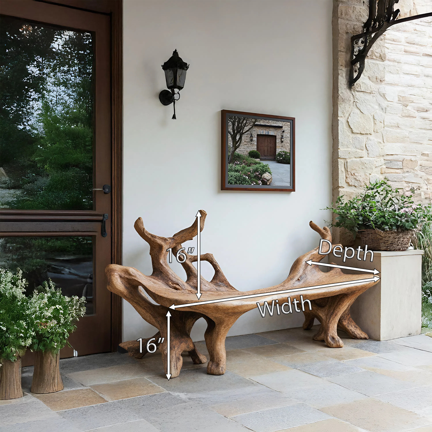Farmhouse Wooden Bench For Cozy Living Room Accents