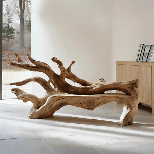 Handcrafted Branch Bench For Versatile Living Room Seating