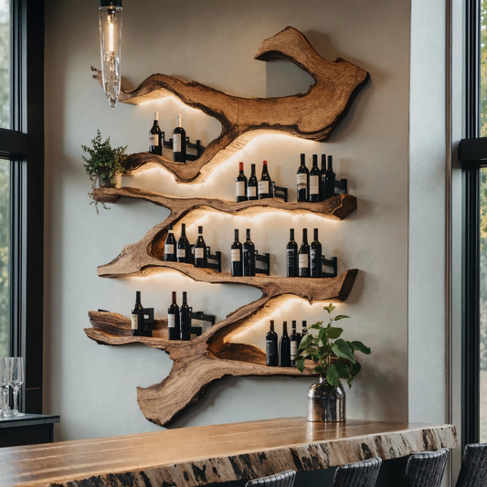 Farmhouse Wine Holder For Furniture Wine Rack Display
