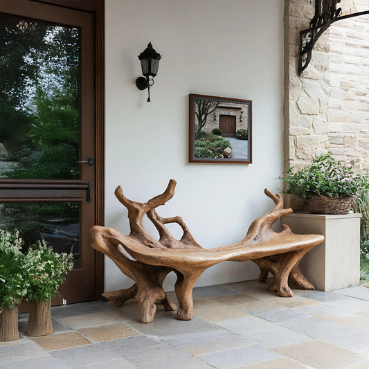 Farmhouse Wooden Bench For Cozy Living Room Accents